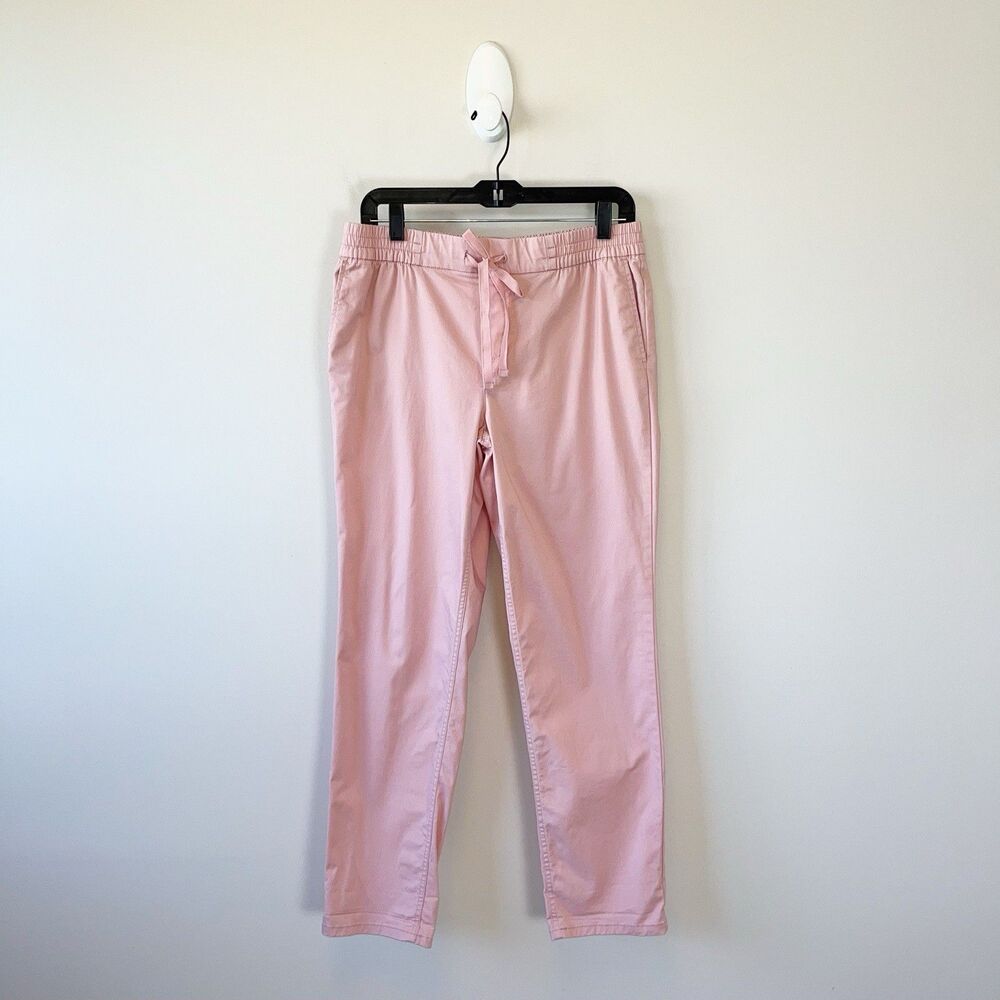 Old Navy Women’s Pink Pull On Chino Pants Casual Stretch Cotton Blend Size 6